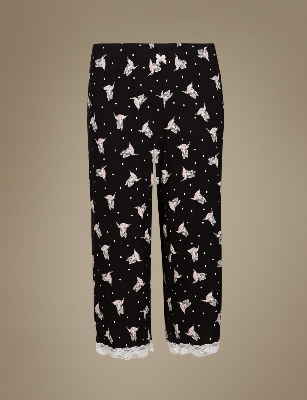 Bird Print Cropped Pyjama Bottoms M S Collection M S