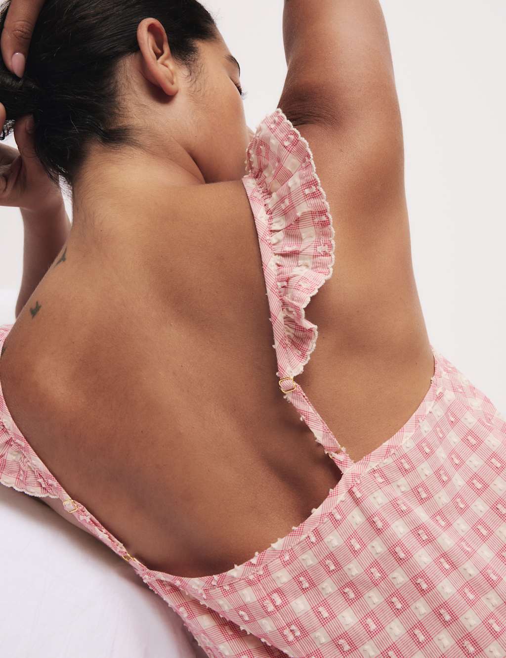 Pure Cotton Gingham Chemise 4 of 4