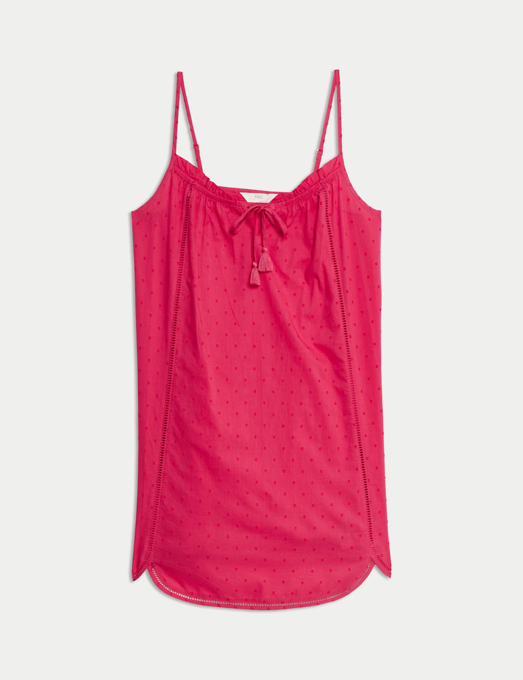 Pure Cotton Dobby Tie Front Chemise 2 of 5