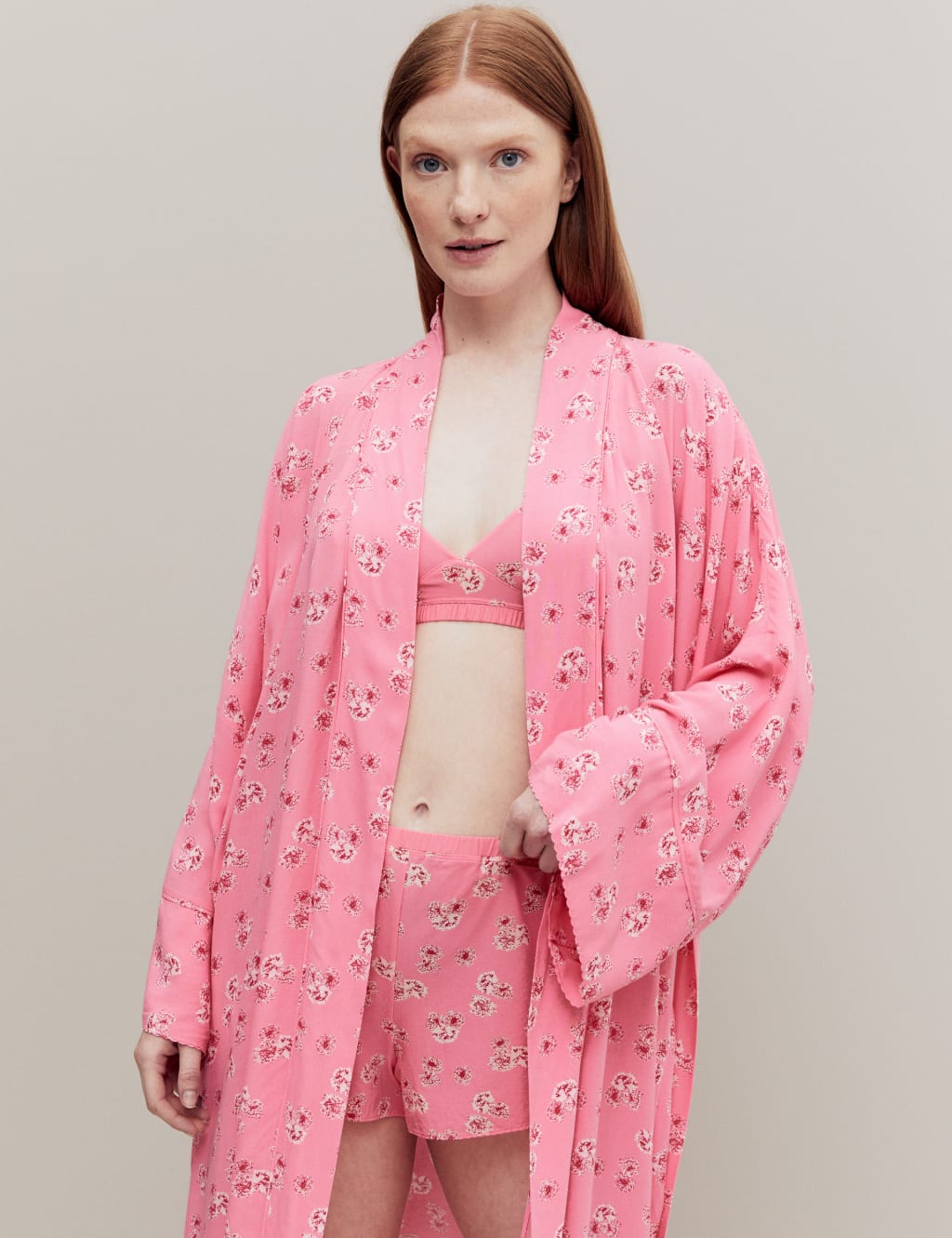 Long kimono dressing gown top