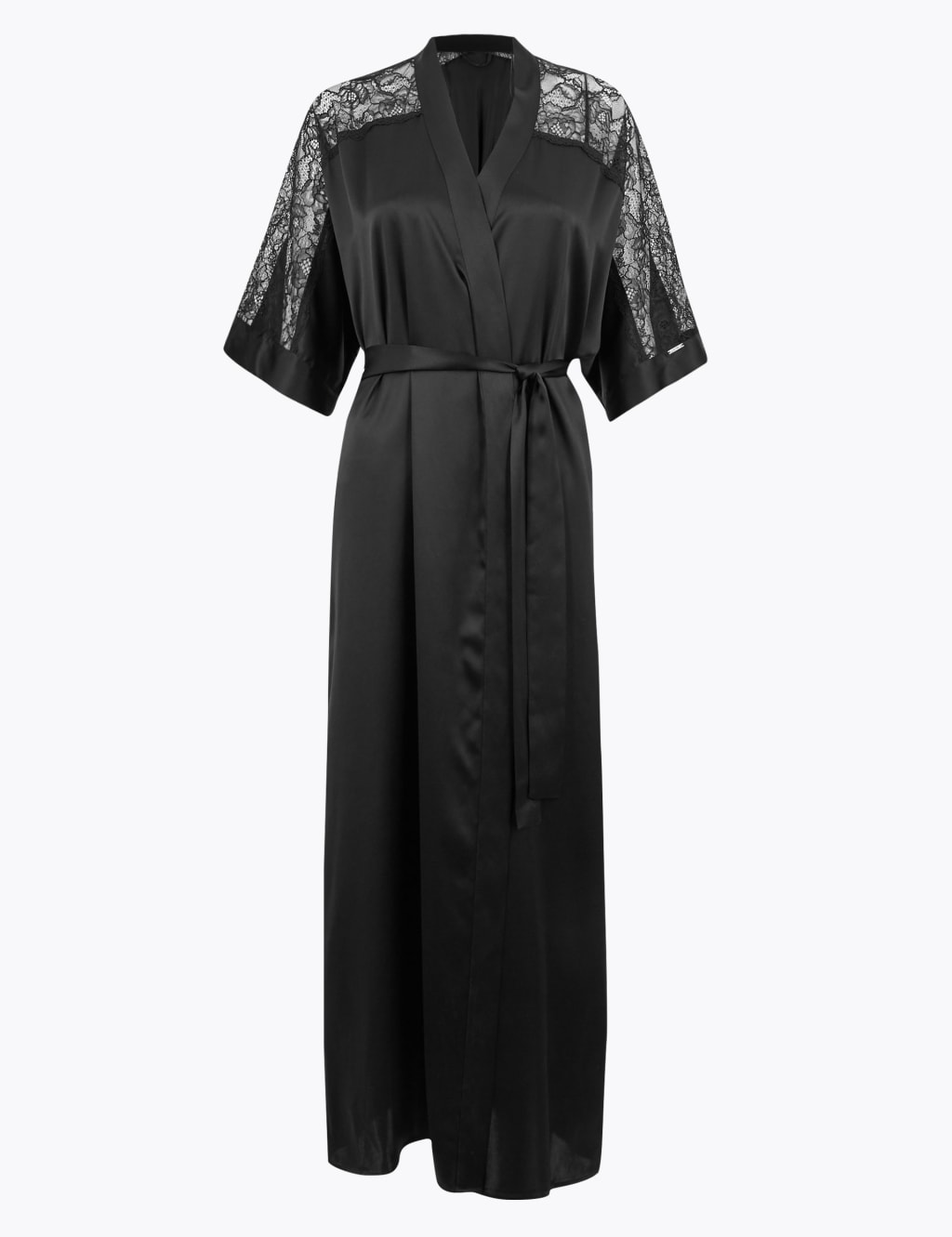 Silk & Lace Long Dressing Gown 2 of 5