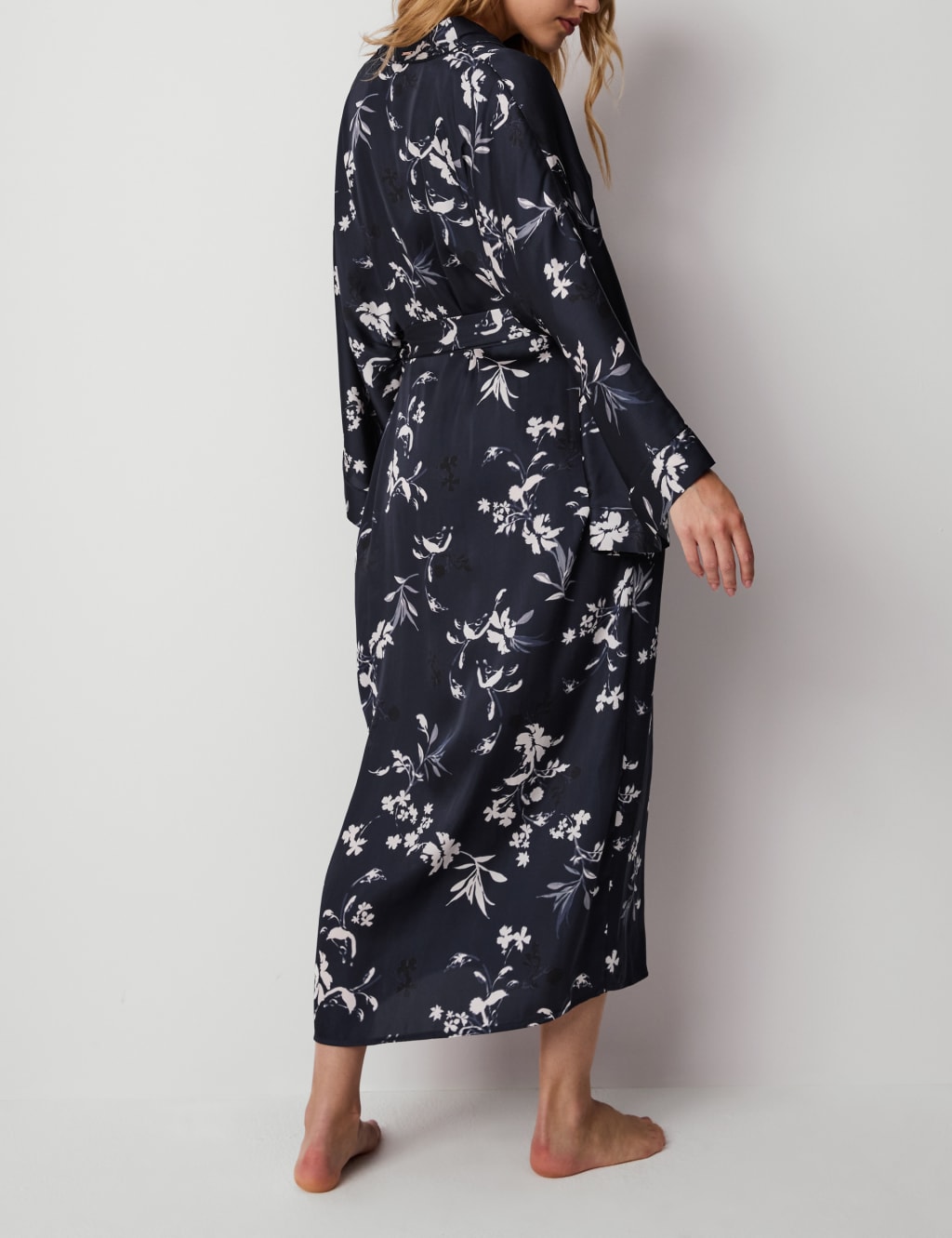 Satin wrap nightwear clearance