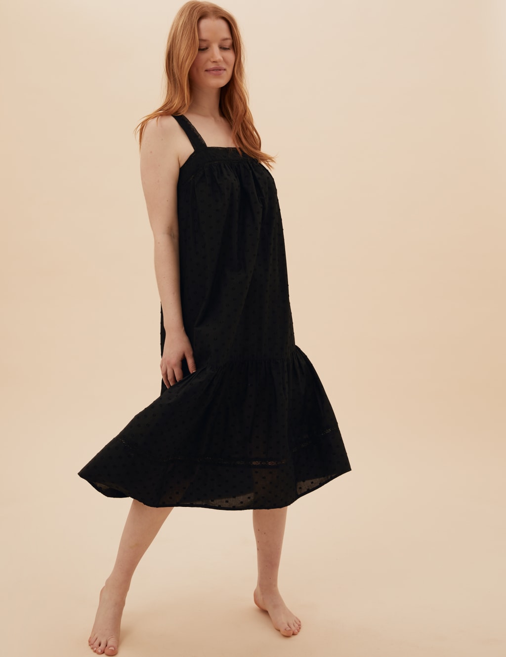 Pure Cotton Long Nightdress M S Collection M S