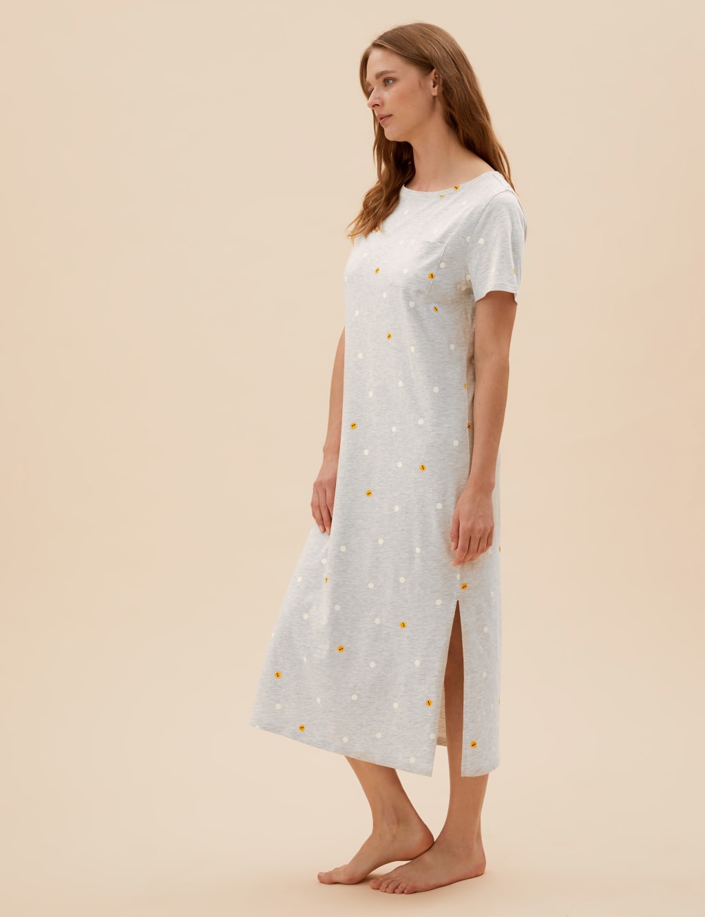 Cotton Long Nightdress M S Collection M S
