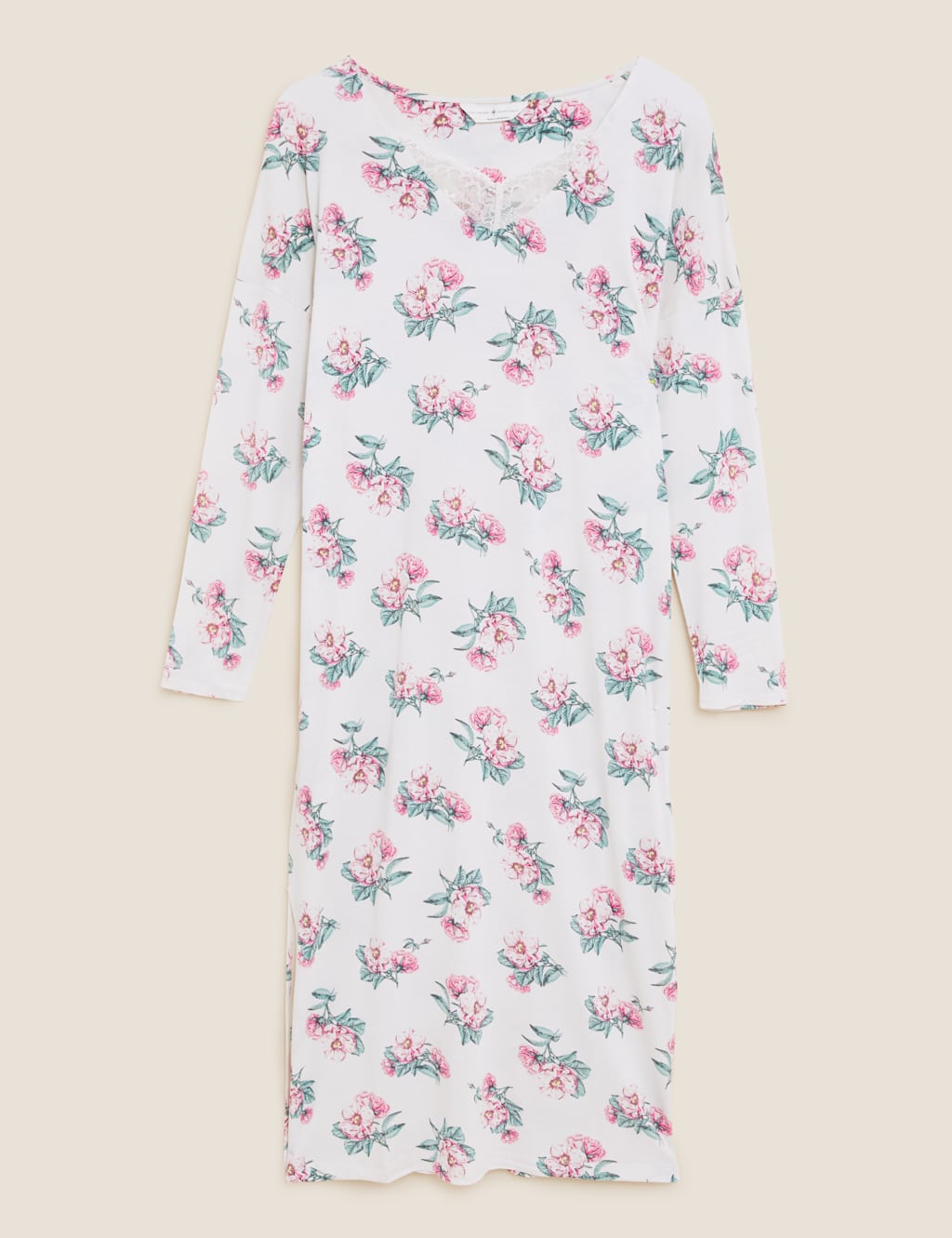 Cotton Modal Floral Long Nightdress 2 of 4