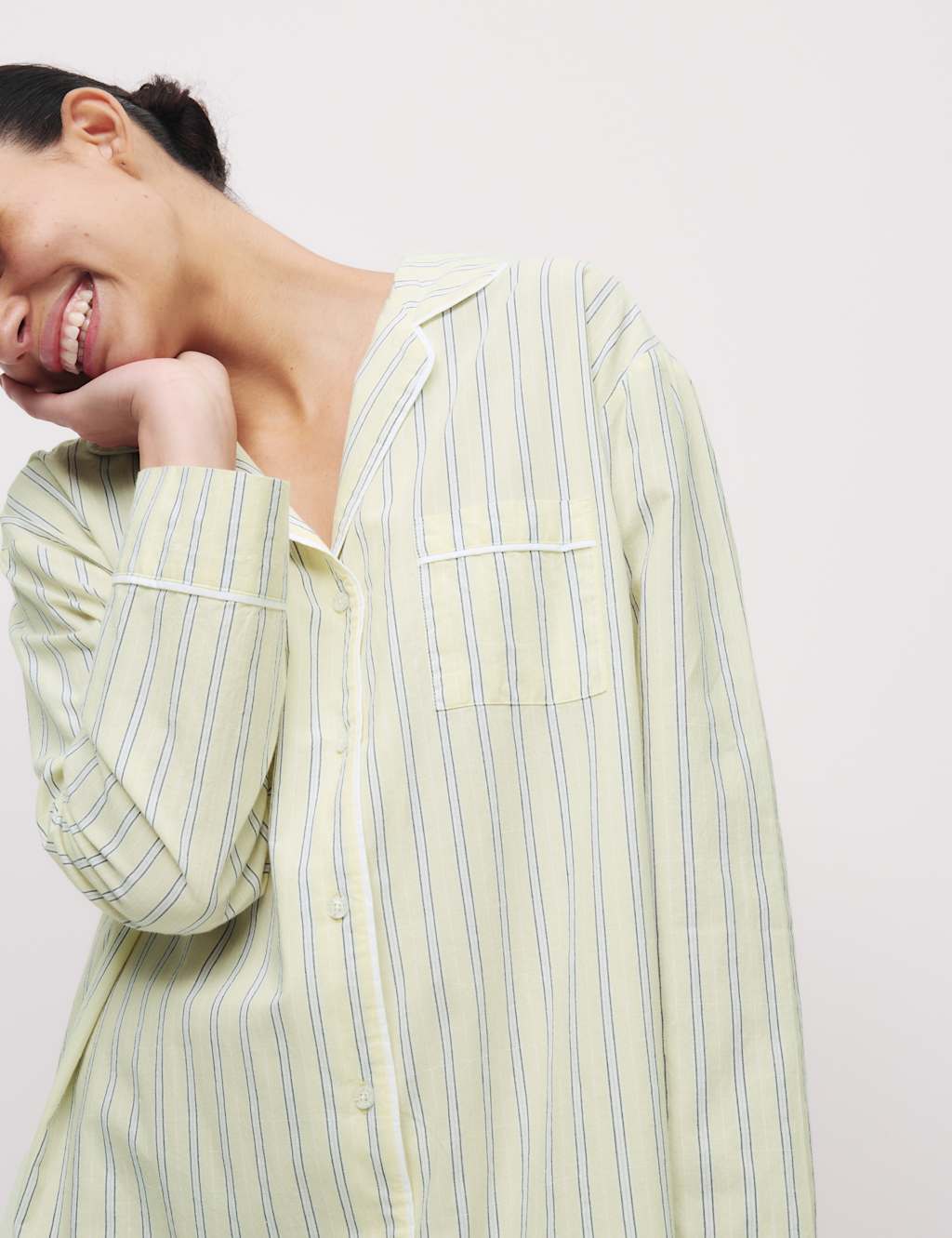 Pure Cotton Striped Nightshirt 3 of 5