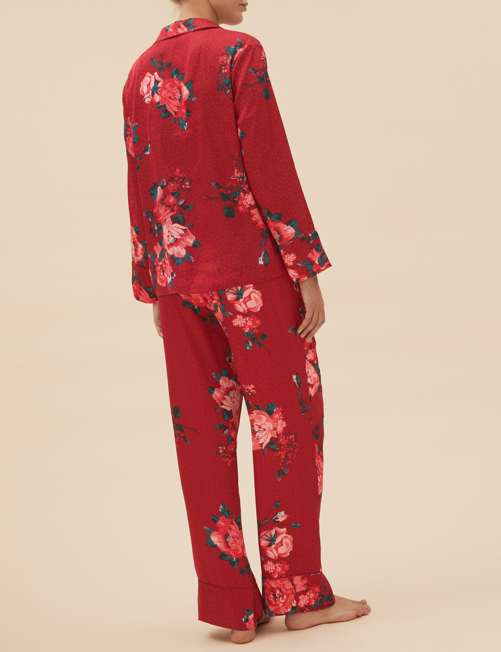 Satin Floral Pyjama Set Rosie M S