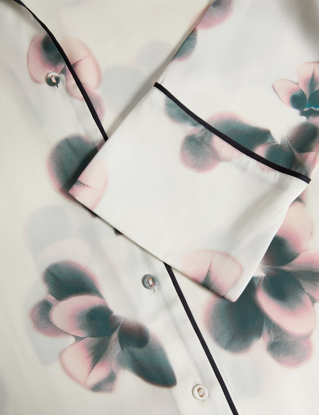 Satin Floral Print Pyjama Set 8 of 8