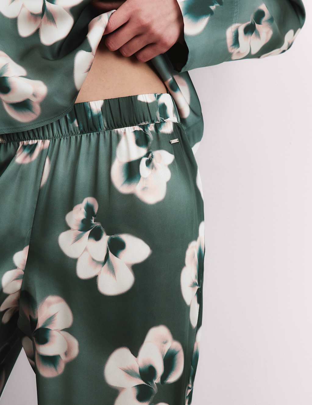 Satin Floral Pyjama Bottoms 3 of 4