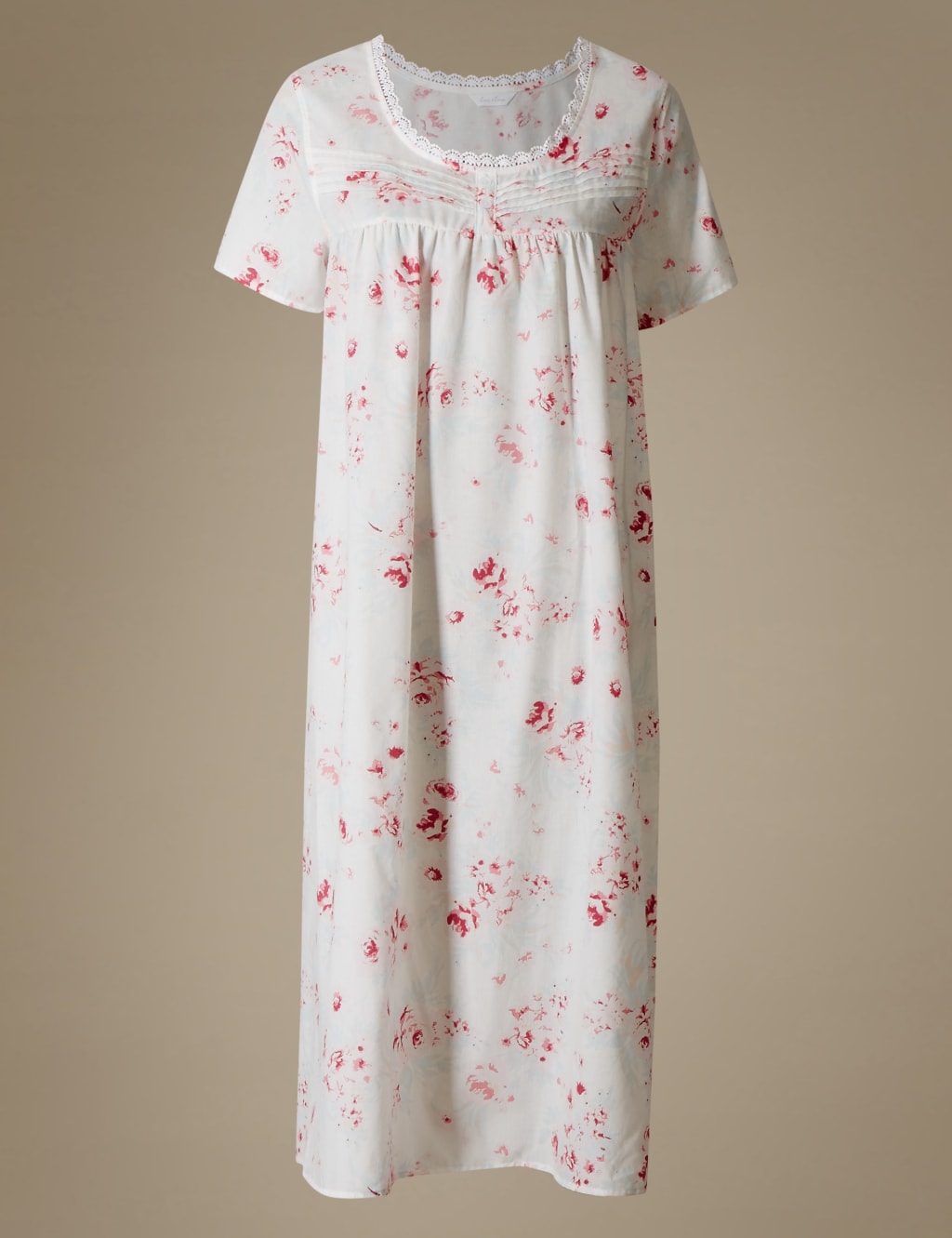 Cotton Blend Printed Pintuck Nightdress 2 of 5