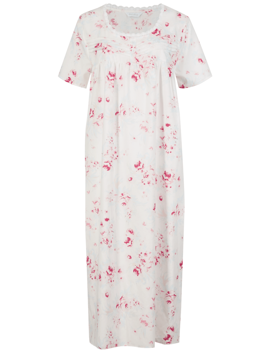 Cotton Blend Printed Pintuck Nightdress 4 of 5