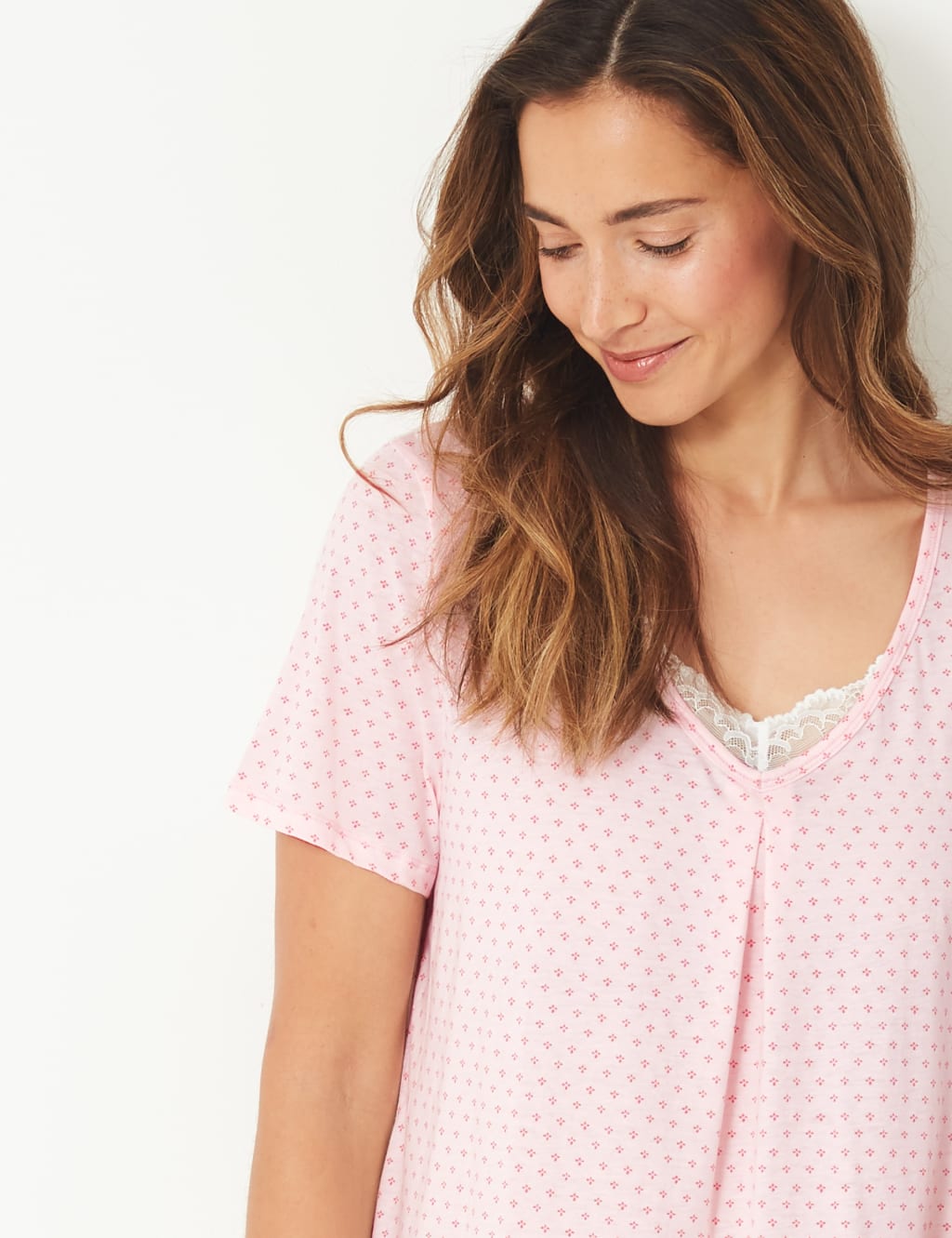 Jersey Tile Short Sleeve Nightdress 3 of 4