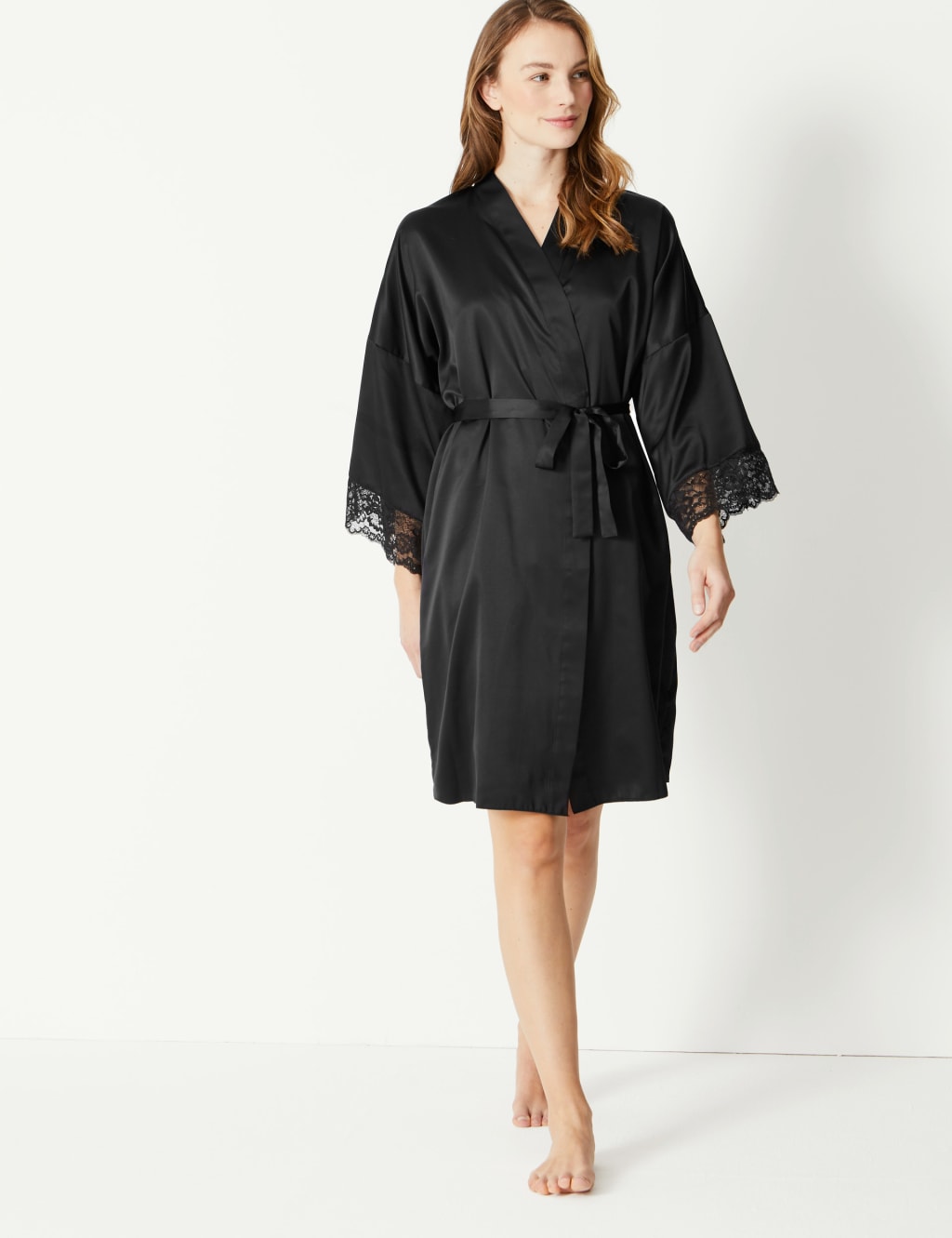 Bridal Satin Short Dressing Gown 3 of 5