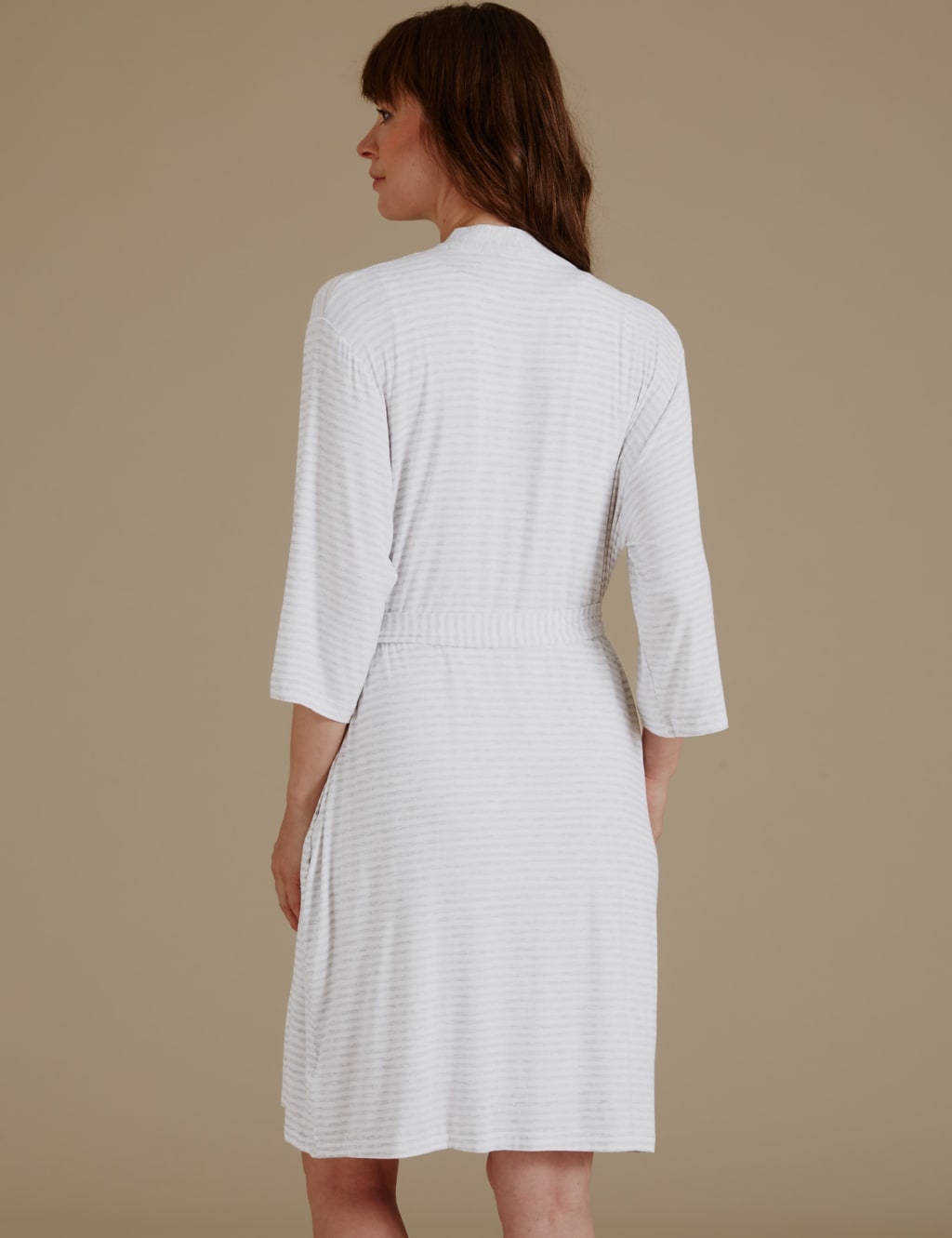 Maternity Striped Short Dressing Gown 3 of 7