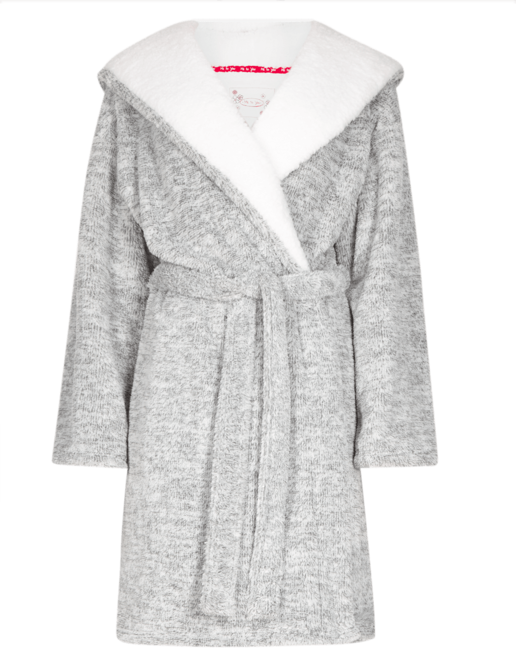 Hooded Tatty Teddy Embossed Fleece Dressing Gown M S Collection M S