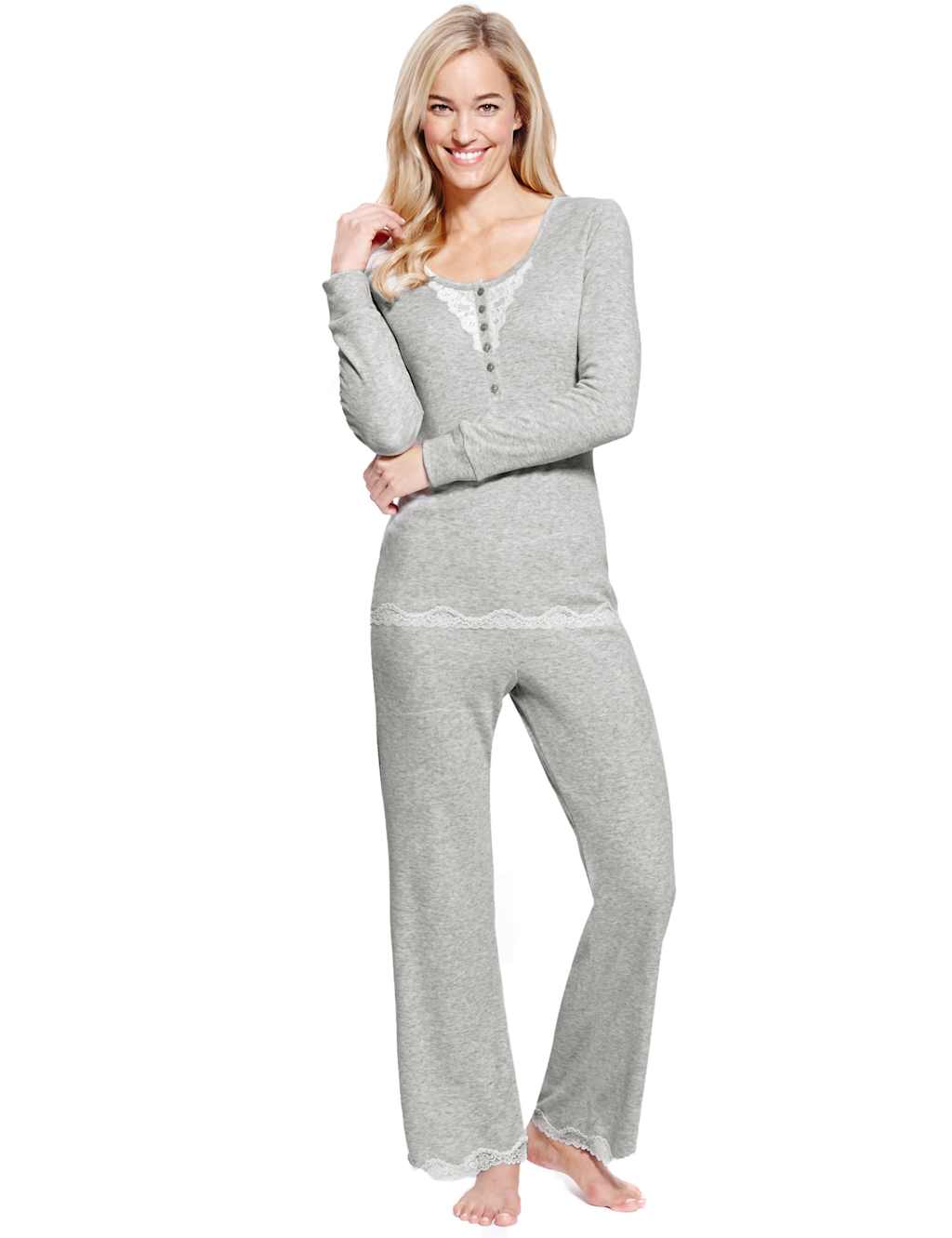 Thermal Wide Leg Pyjamas 1 of 5