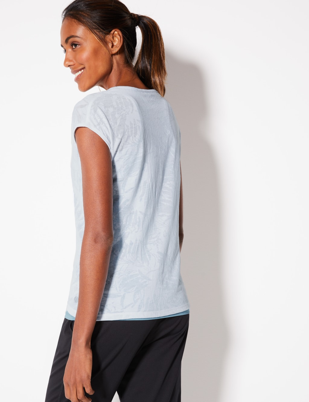 Double layer Short Sleeve Sport Top 3 of 4