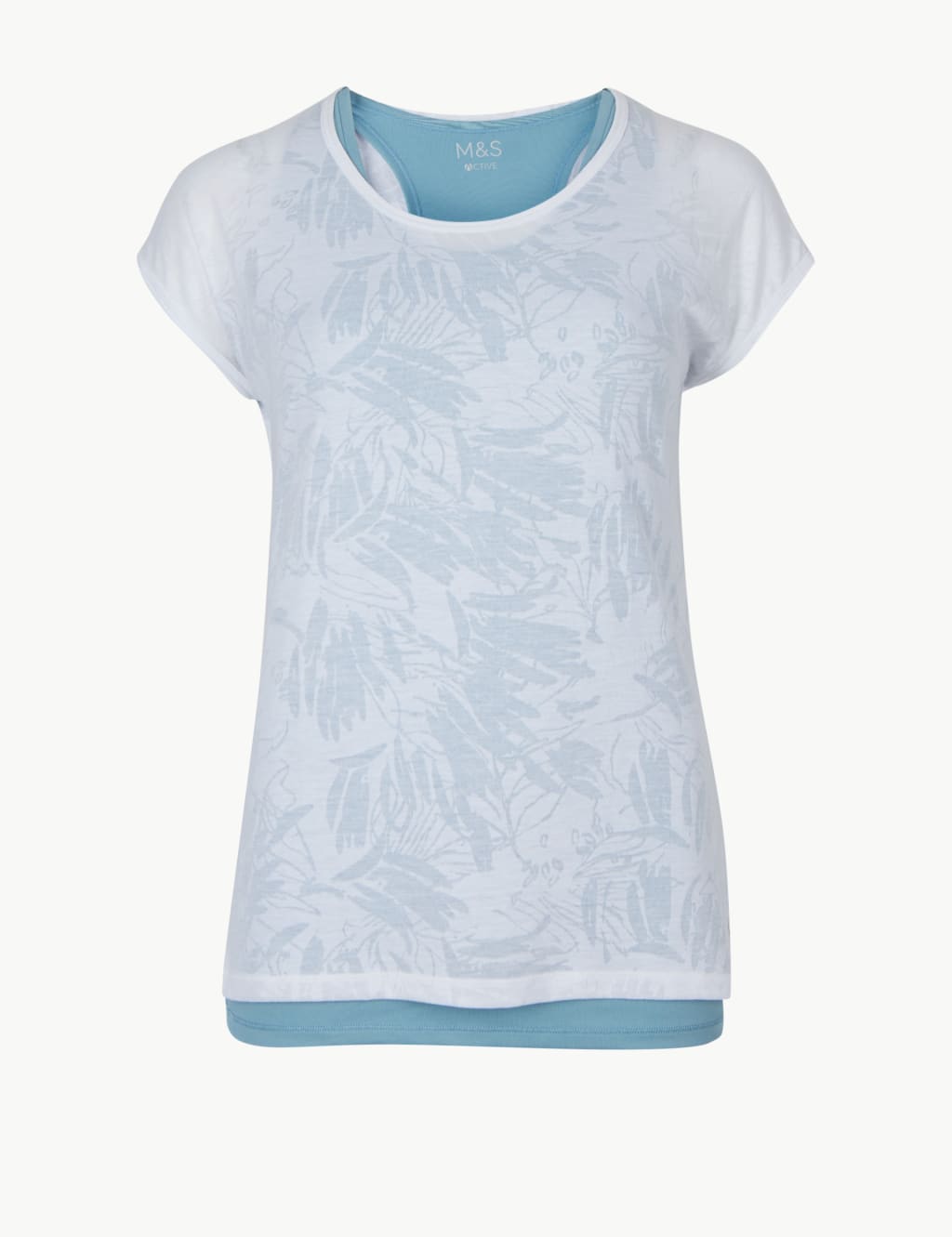 Double layer Short Sleeve Sport Top 2 of 4
