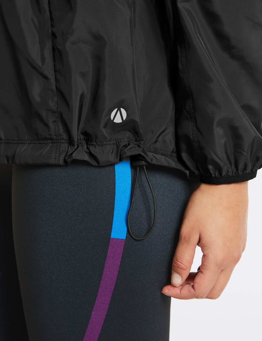 Hooded Long Sleeve Windbreaker Jacket 5 of 5