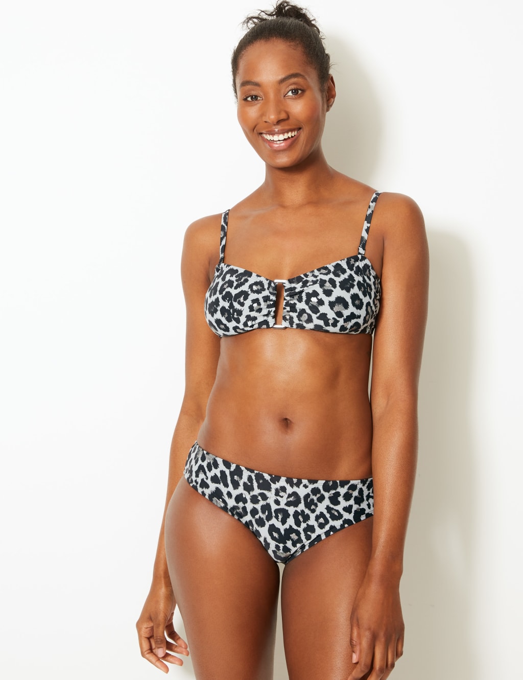 Animal print bandeau swimsuit store