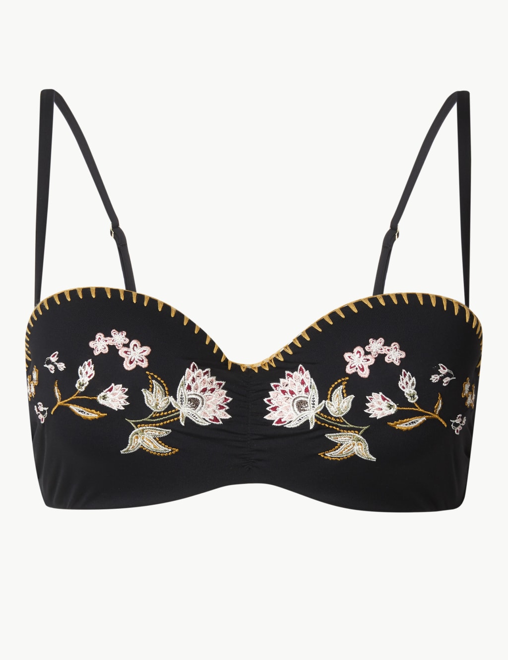 Embroidered Bandeau Bikini Top A-E 2 of 4