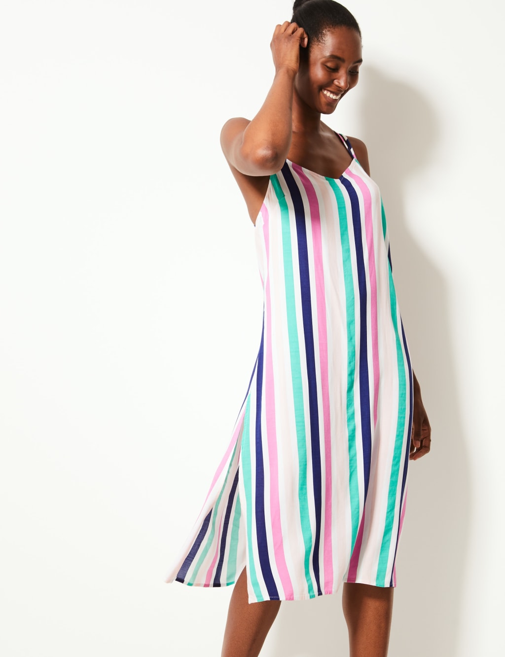 Striped beach dress hotsell
