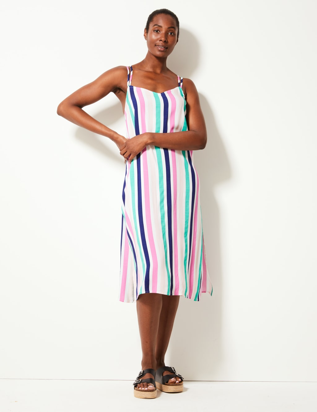 Striped Slip Beach Dress M S Collection M S