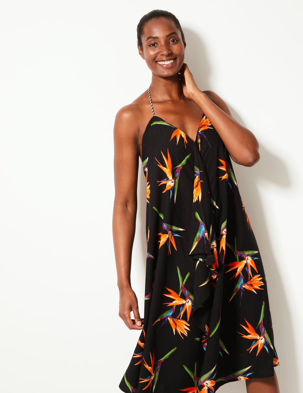 Birds of Paradise Slip Beach Dress M S Collection M S