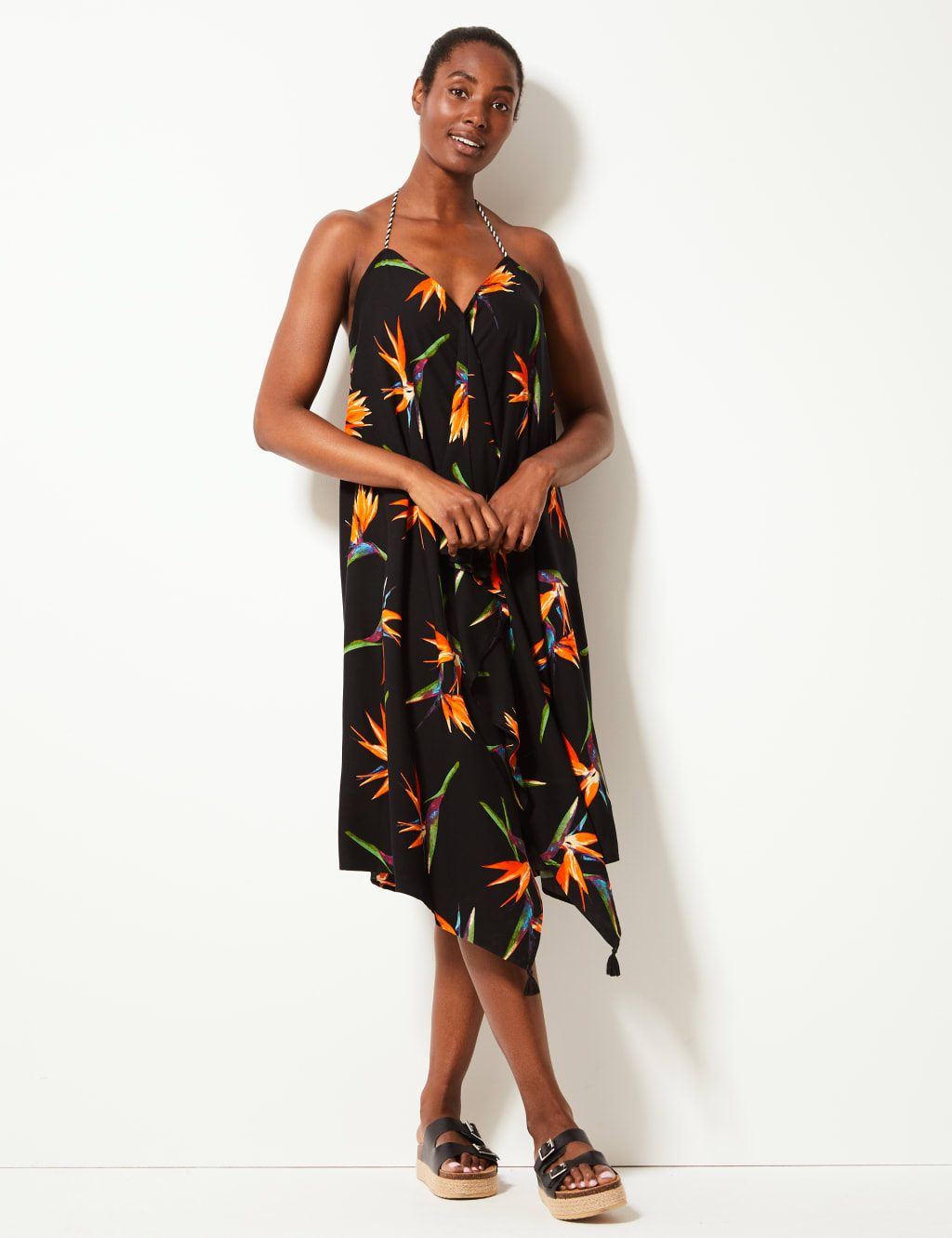 Birds of Paradise Slip Beach Dress 3 of 4