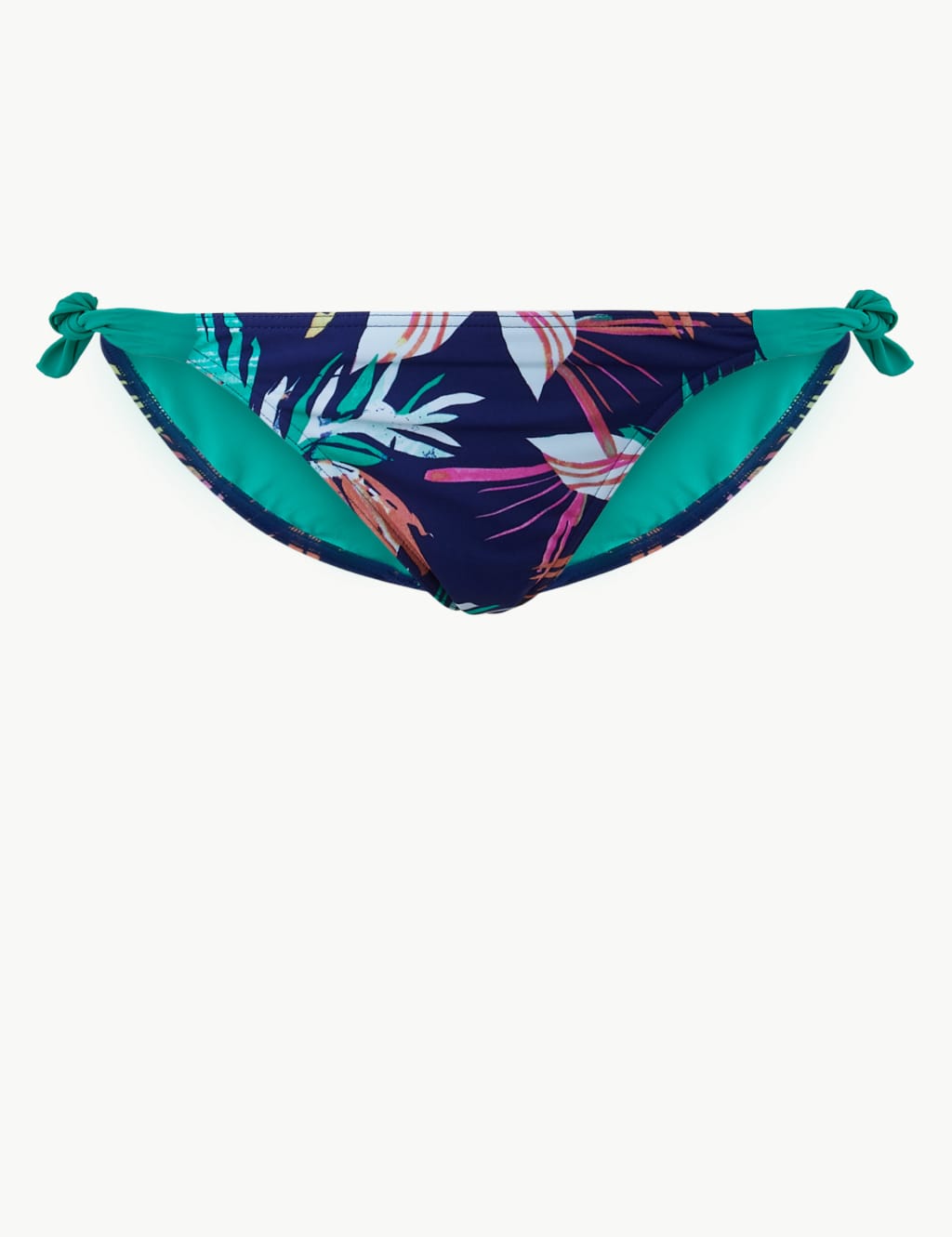 Palm Print Tie Side Hipster Bikini Bottoms 2 of 4