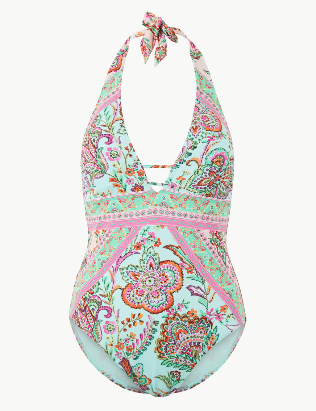 Secret Slimming™ Paisley Print Plunge Swimsuit 2 of 4
