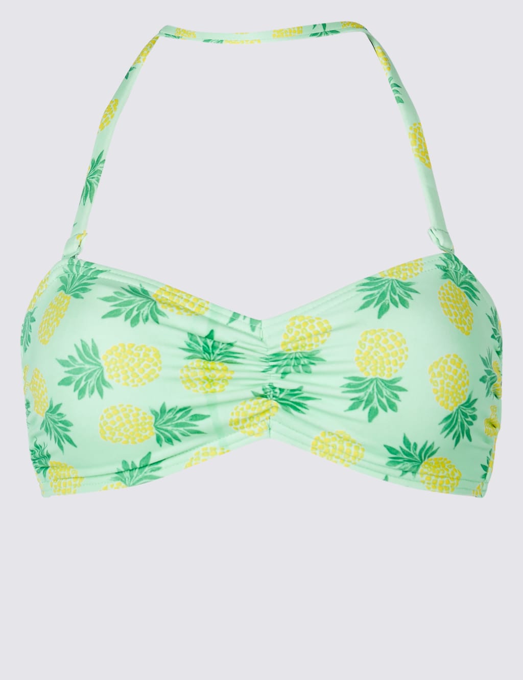 Pineapple Print Bandeau Bikini Top M S Collection M S