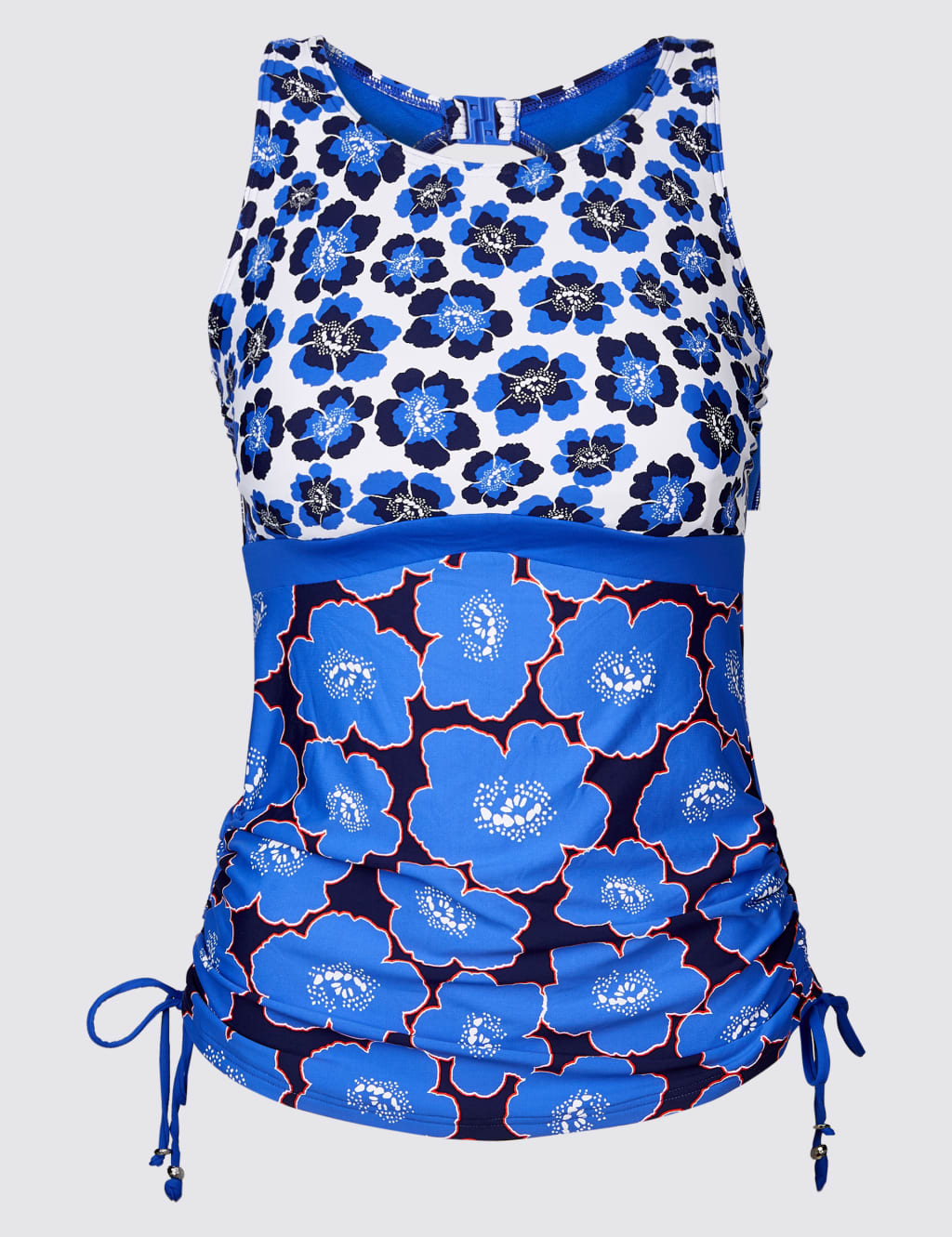 Post Surgery Floral Print Tankini Top 2 of 4