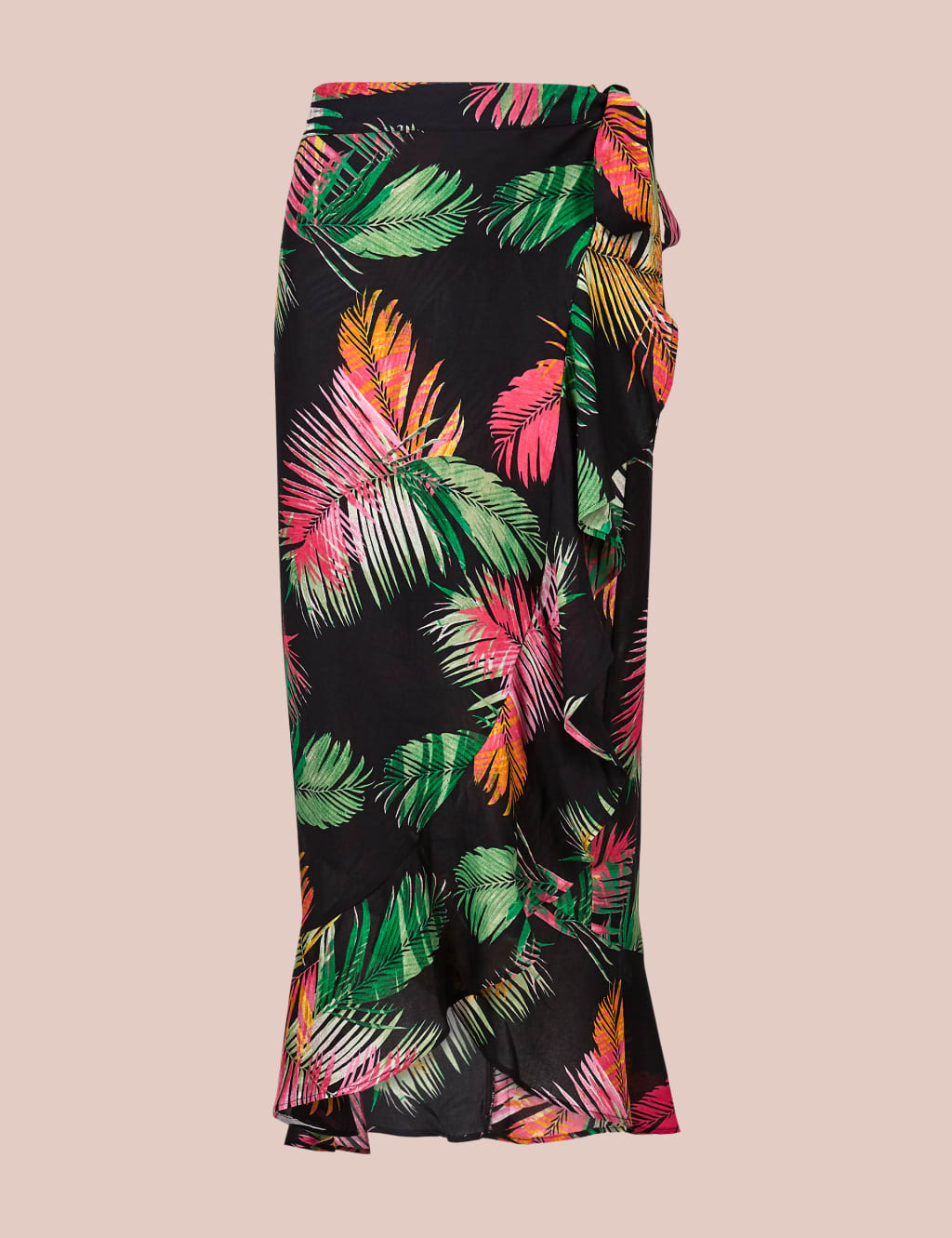 Pure Modal Palm Print Wrap Skirt 2 of 5