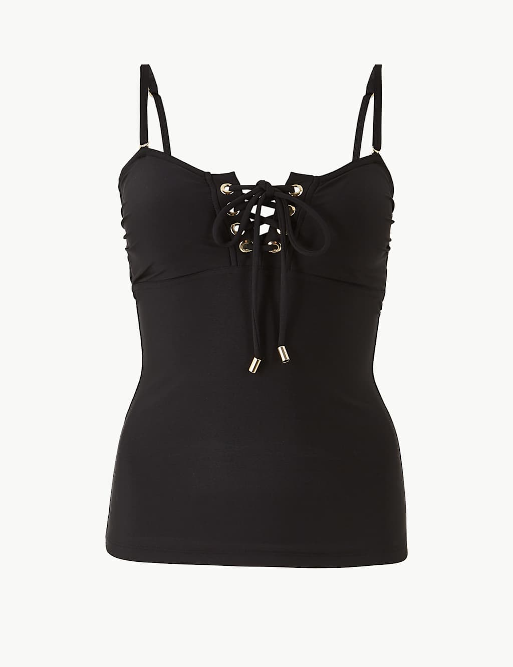 Lace-up Non-Wired Tankini Top 2 of 5