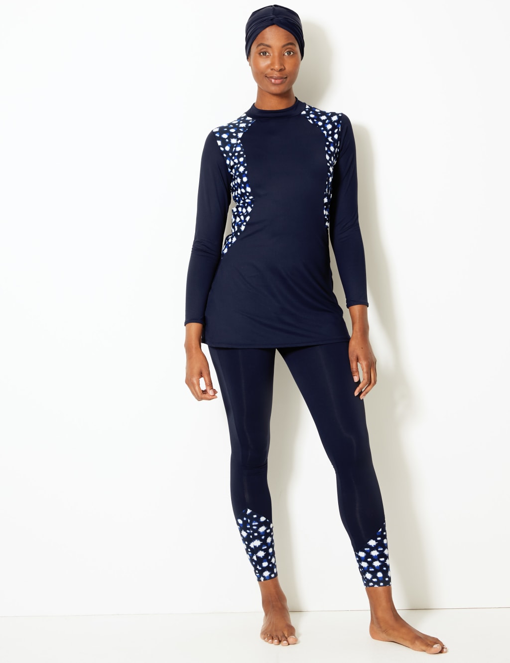 Printed 3 Piece Swimsuit M S Collection M S