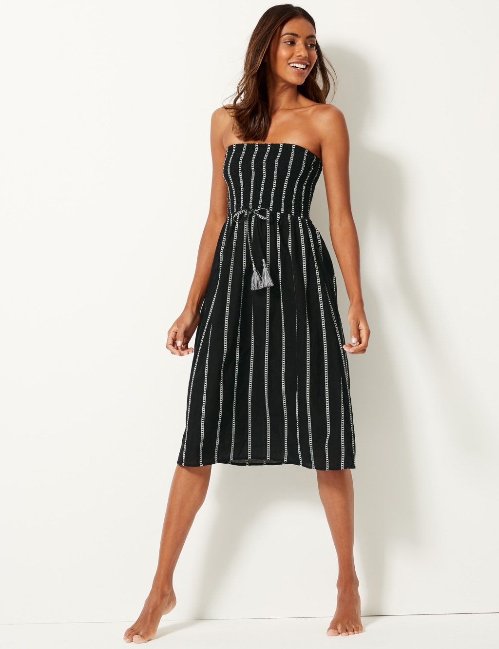 Striped swing dress outlet