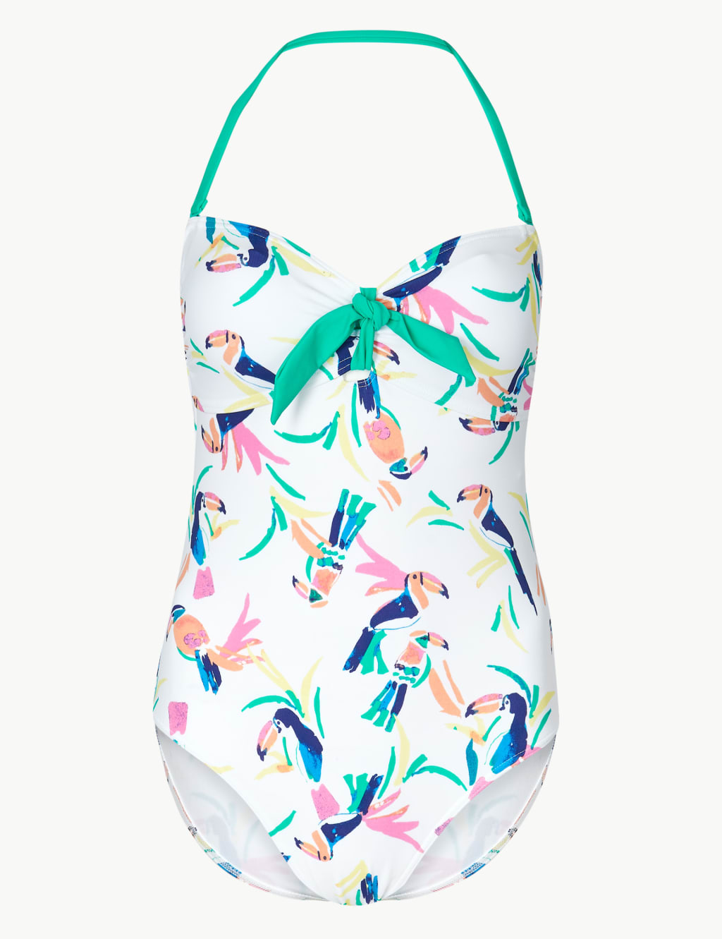Toucan Print Bandeau Swimsuit 2 of 4
