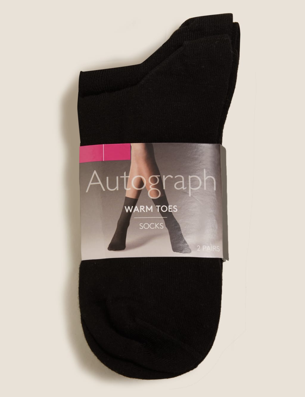 2pk Warm Toes Ankle High Socks 1 of 3