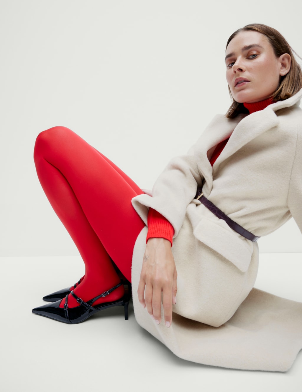 Red tights marks and spencer top
