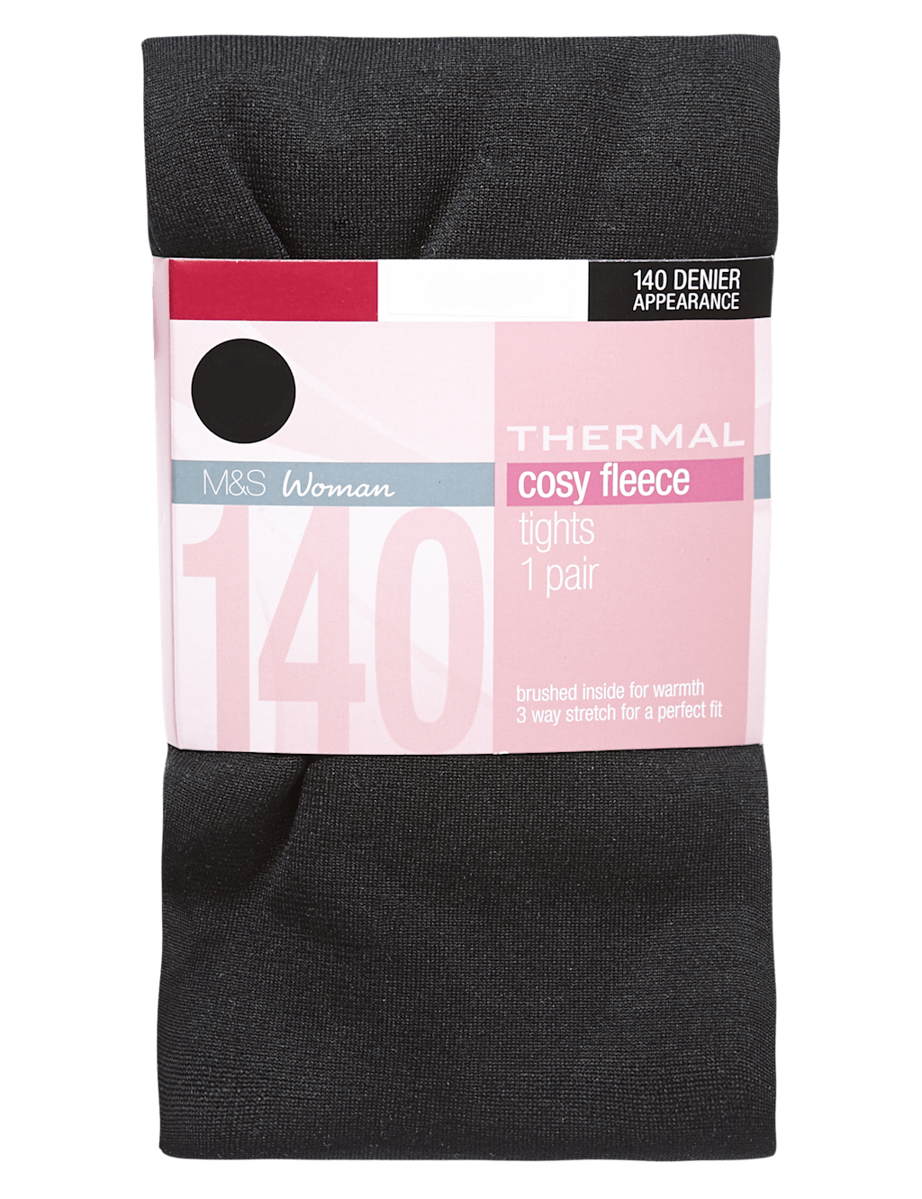 140 Denier Thermal Fleece Opaque Tights 2 of 3