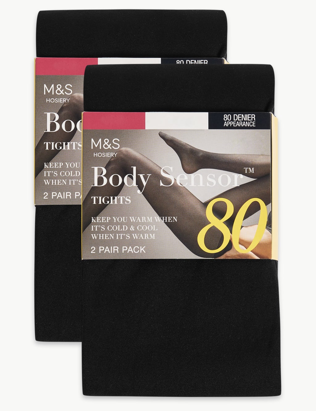 4pk 80 Denier Body Sensor™ Opaque Tights 1 of 2