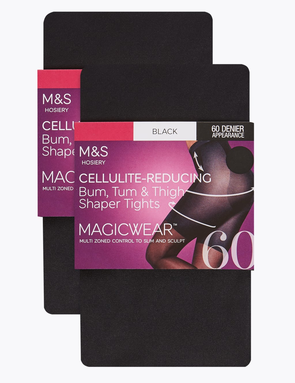 2 Pair Pack 60 Denier Magicwear Shaping Tights M S Collection M S