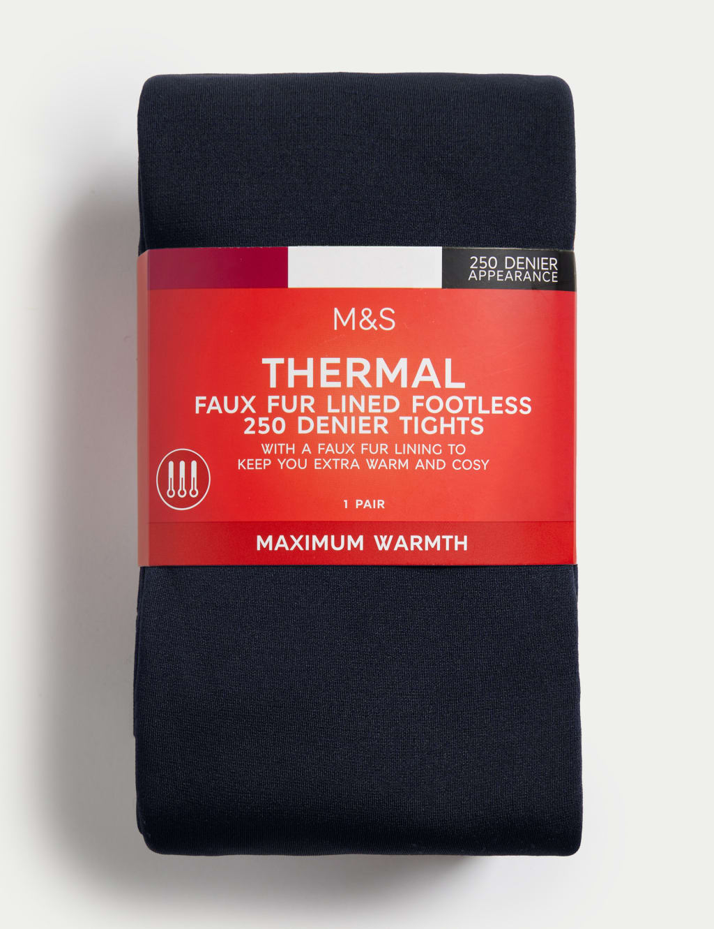 250 Denier Velour Lined Footless Tights 2 of 5