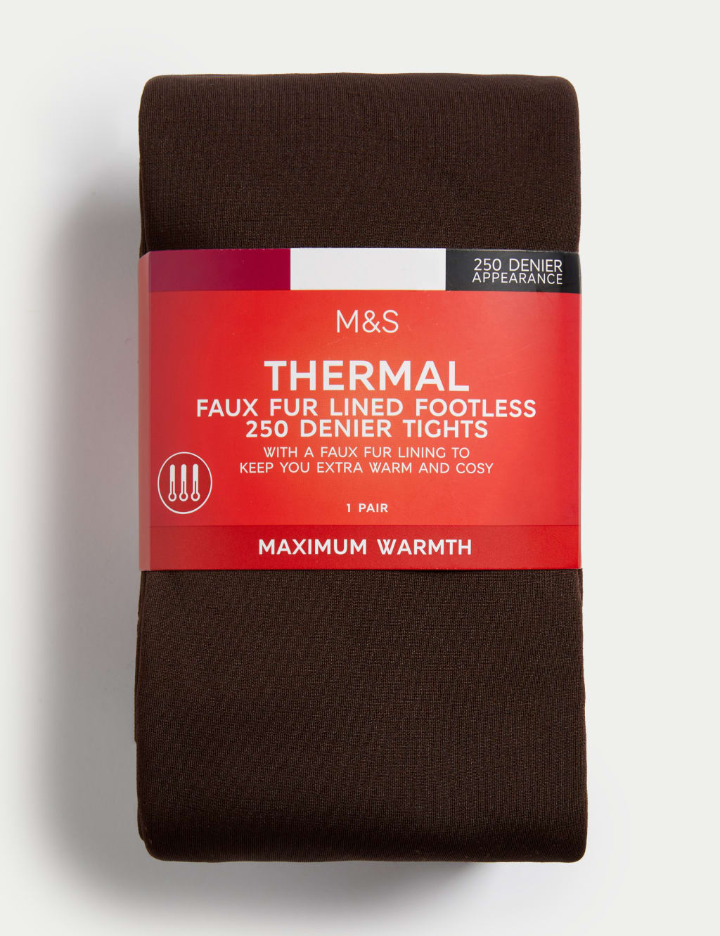 250 Denier Velour Lined Footless Tights 2 of 6