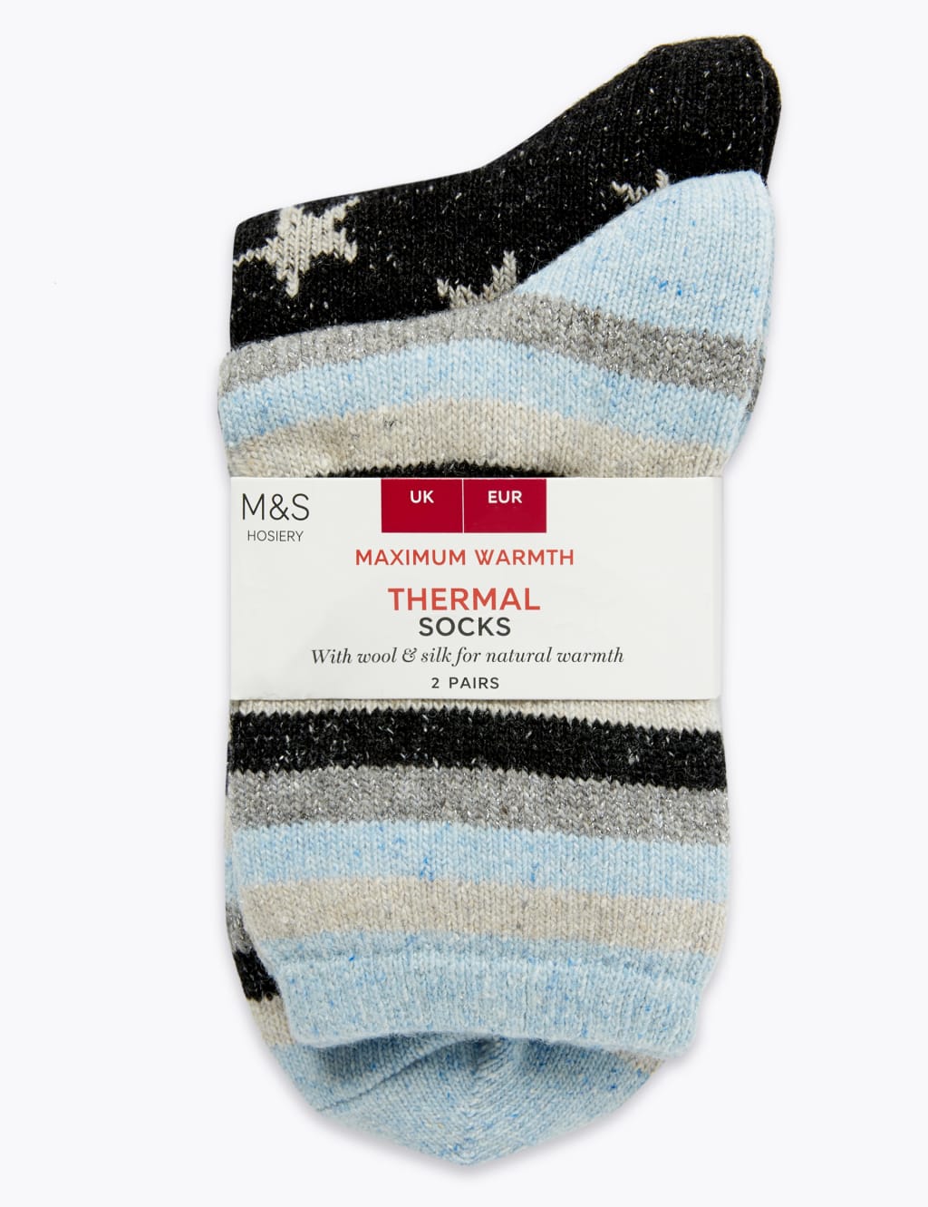 2 Pack Thermal Socks M S Collection M S