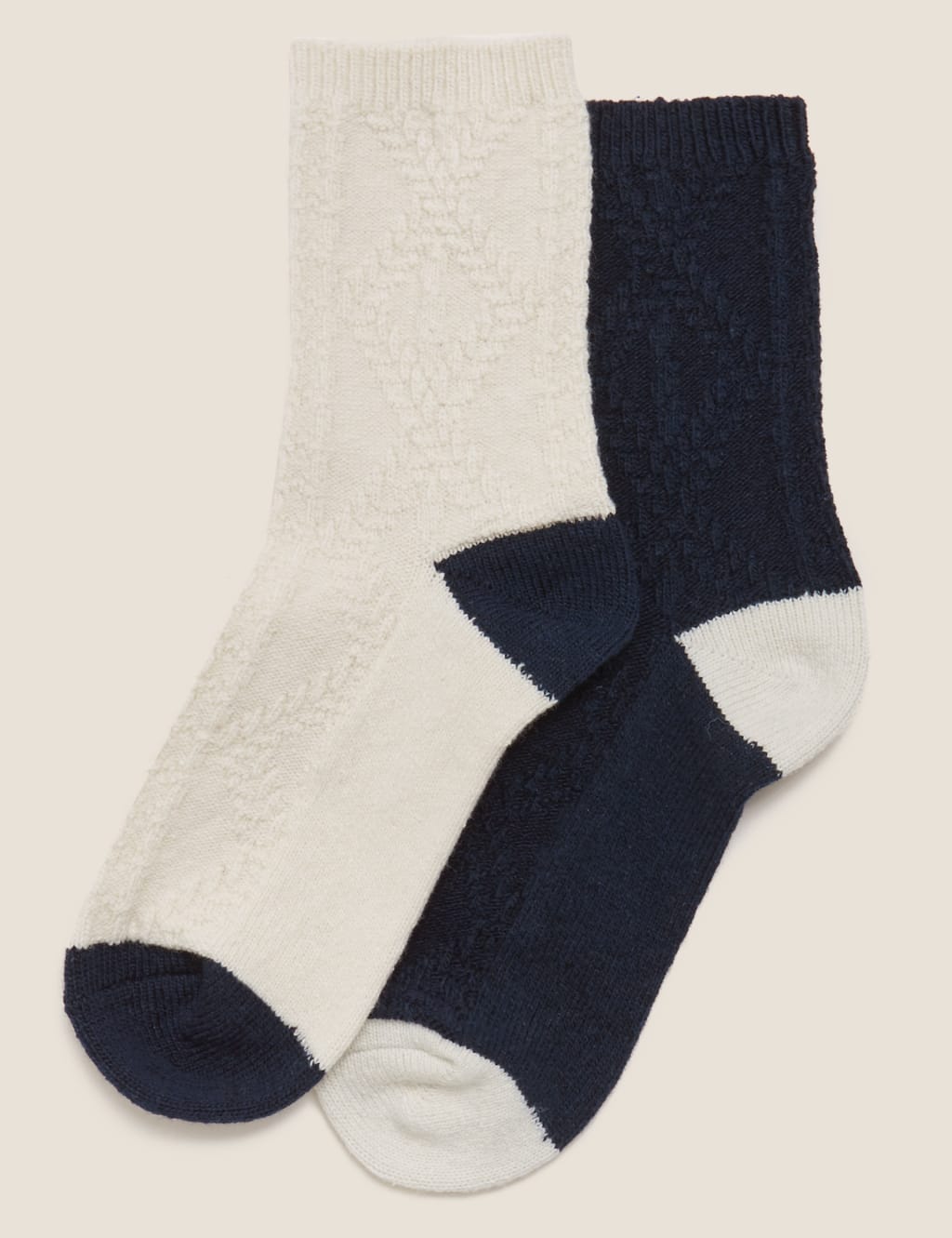 2pk Wool Silk Blend Thermal Socks M S Collection M S