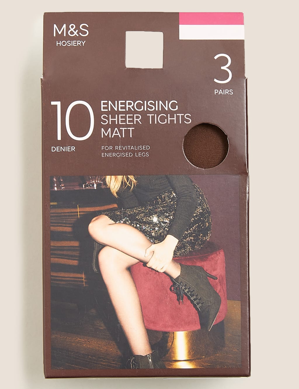 3pk 10 Denier Energising Sheer Tights M S Collection M S