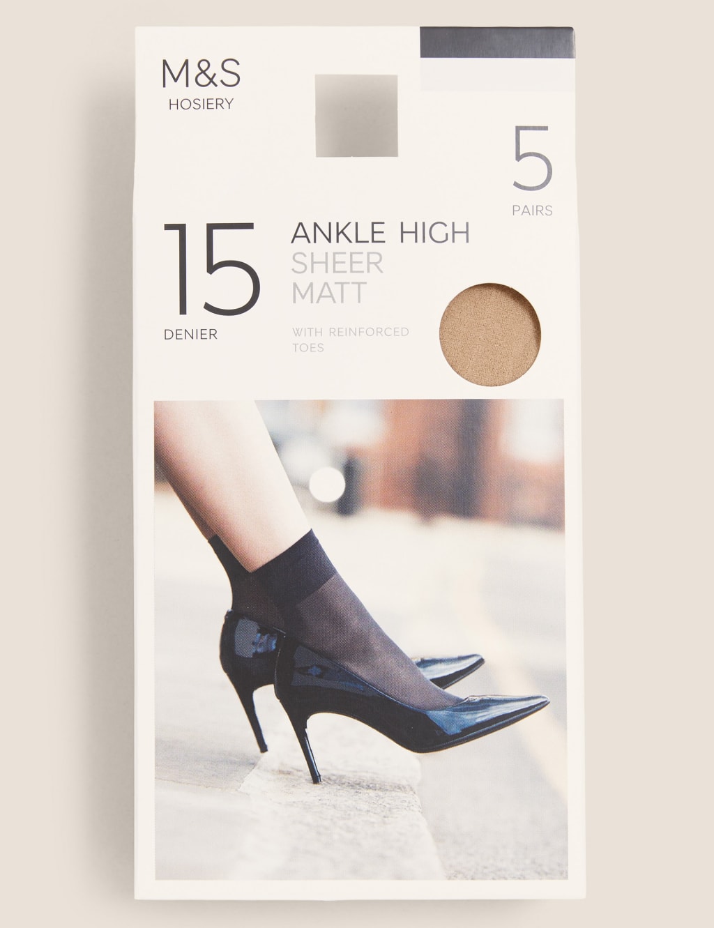 5pk 15 Denier Matt Ankle Highs M S Collection M S