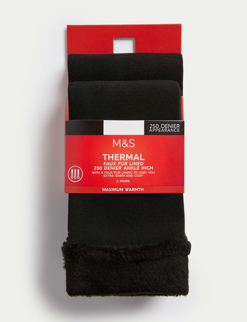 2pk 250 Denier Thermal Ankle Highs M S Collection M S